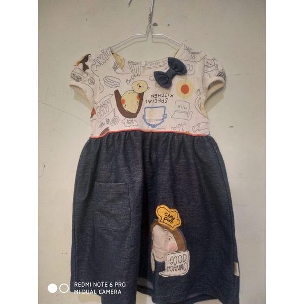 dress anak perempuan little M preloved