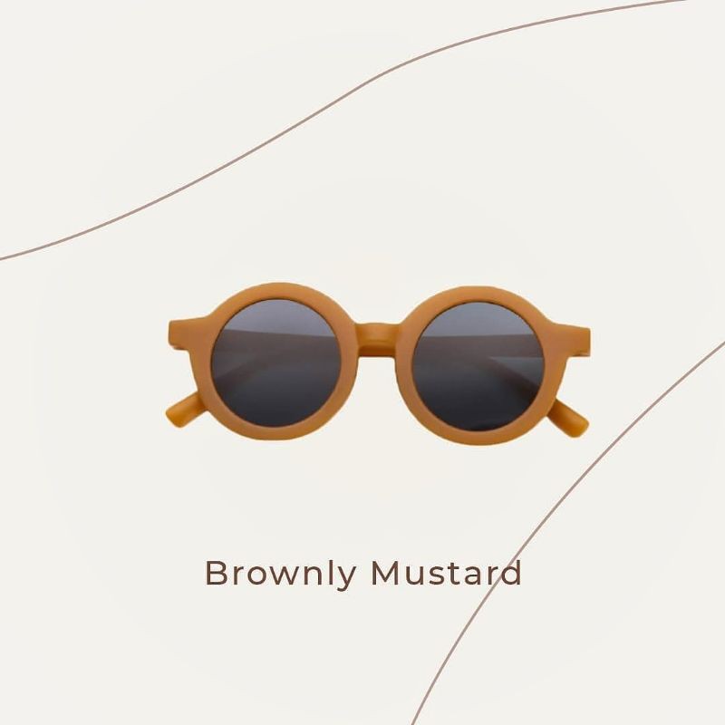 Kacamata anak | kacamata baby | around sunglasess | kacamata kekinian-Brownly mustard