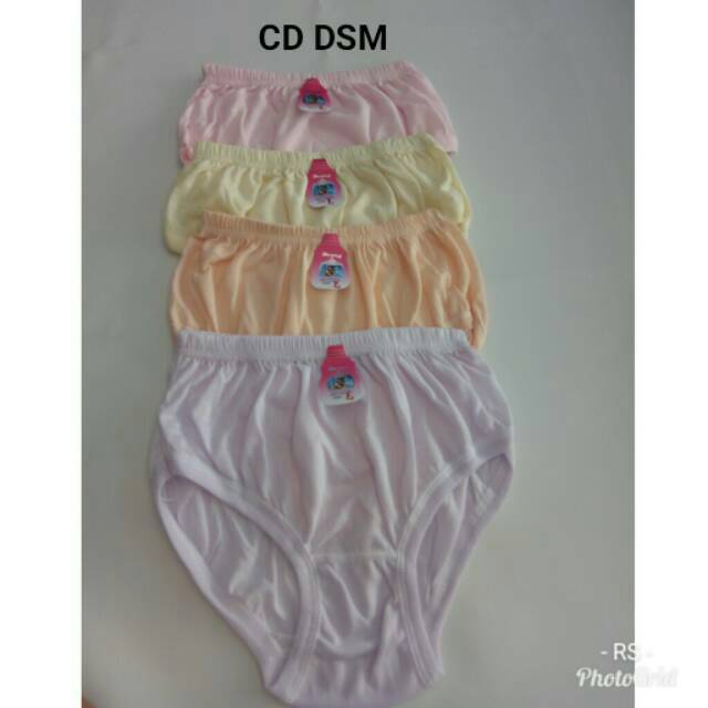 12 pcs cd katun polos size m dan L  / pakaian dalam murah / underwear