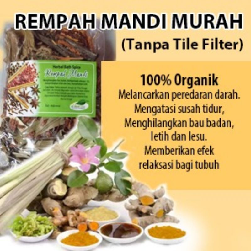 

Rempah Mandi PREMIUM Kemasan 2x Pakai berat 60 gr