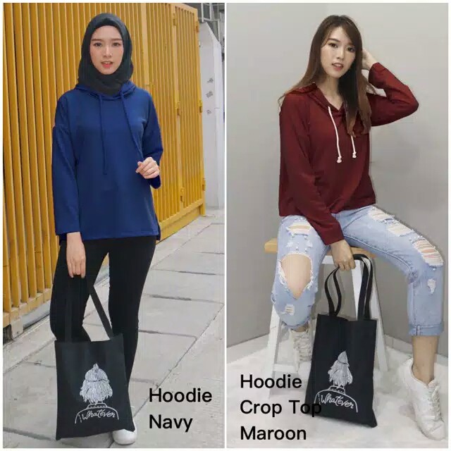 Sweater Hoodie Babyterry Model Crop Top 2253 CT / 2252