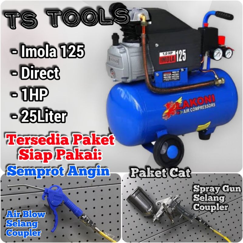 Kompressor angin Lakoni imola 125 Kompresor 1 HP 25 Liter Lakoni 1 PK Compressor