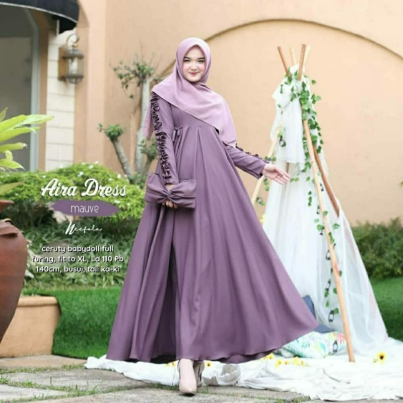AIRA DRESS ORI JASMINE/ GAMIS CANTIK TERBARU