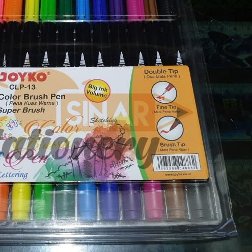 

➴ Spidol 12 colour brush pen clp-13 joyko ❅