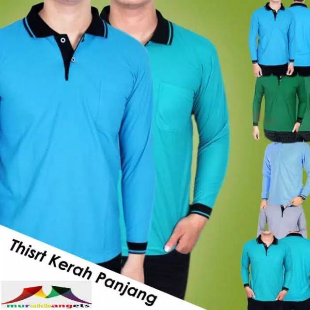 [Fashion Pria] KAOS PETANI / PROYEK lengan panjang murah | kerah | oblong | topi | tebal