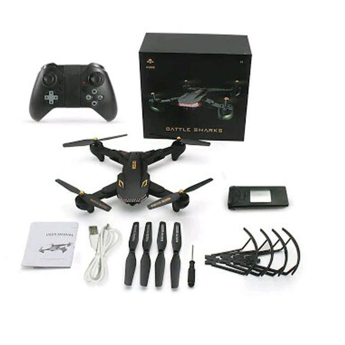 NEW VISUO XS809S BATTLE SHARK DRONE 1800MAH HD CAMERA 2MP WIDE V TELLO