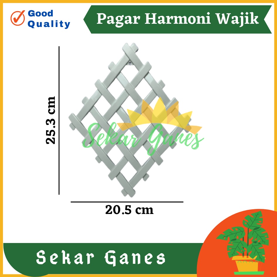 Pagar Wajik Harmoni Coklat Ornamen Bunga Vas Wajik Pagar, Jaring, Rambatan Plastik Ukuran Kecil Sedang Besar untuk Bunga Hias Artificial Hiasan Ruang Tamu Dinding Home Grosir Murah Wajik Putih / Breket/ Tatakan/ Pagar Plastik/ Bunga Plastik/ Rumput Plasti