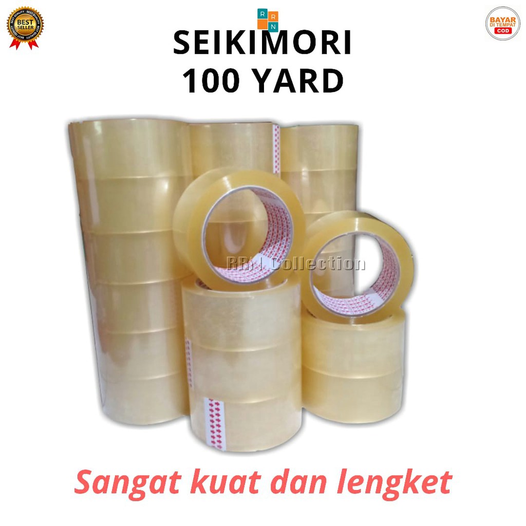 Lakban Bening 48mm x 100Yard /Lakban packing/solasi bening/isolasi bening besar/isolasi bening olshop