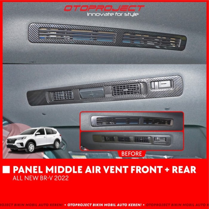 Cover Panel Middle Air Vent All New BRV 2022 Kanan Kiri Carbon Wooden