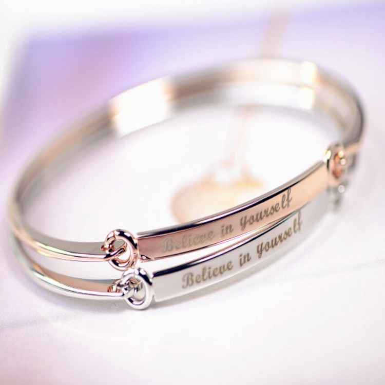 Hot product believe in Yourself Bracelet English  Letter 