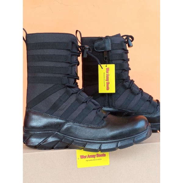 Sepatu PDL TNI POLRI Security Dishub Model Ninja SFB Super duper Ringan SOL Phylon Sport ( Gabus TPR kuat)