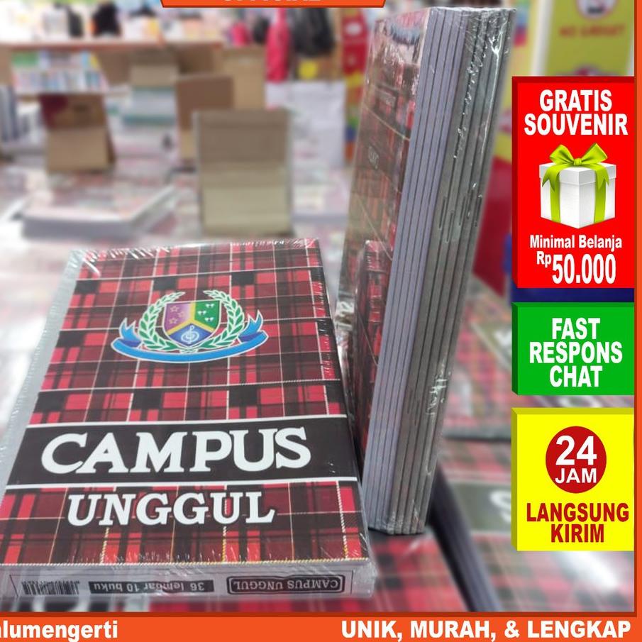 

✧ IDOLMART Buku Tulis Campus Unggul isi 36 Lembar Buku Tulis sekolah Boxy れ