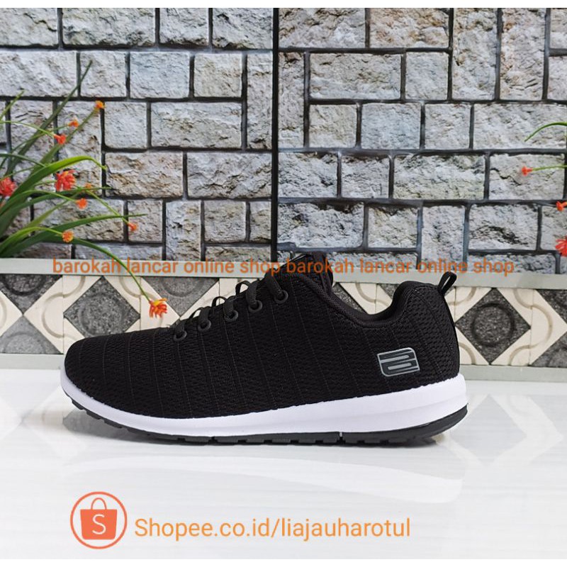 SEPATU SNEAKERS ANDO VINO / REBECCA/SAGA HITAM PUTIH SIZE 37-40