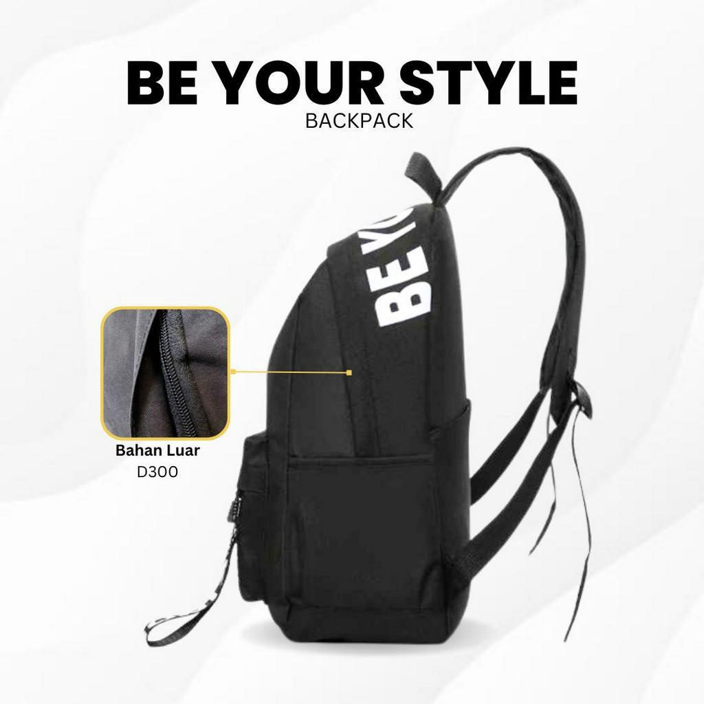 Gratis Gantungan Tas Ransel Backpack Fashion Korea Be your Stile Besar Sekolah SD SMP SMA