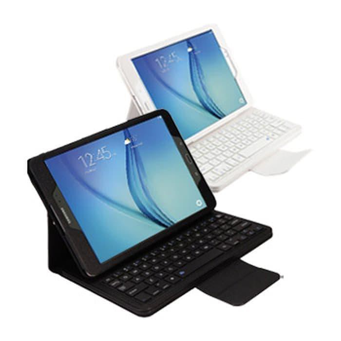 {aksesoris-tablet} Samsung Tab A 8.0 8 inch P355 With S-Pen 2016 Keyboard Leather Case - Putih