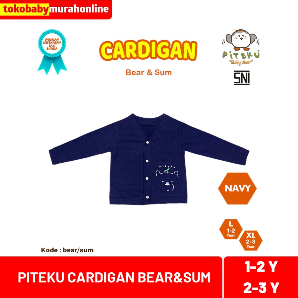 PITEKU CARDIGAN BEAR&amp;SUM / JAKET ANAK