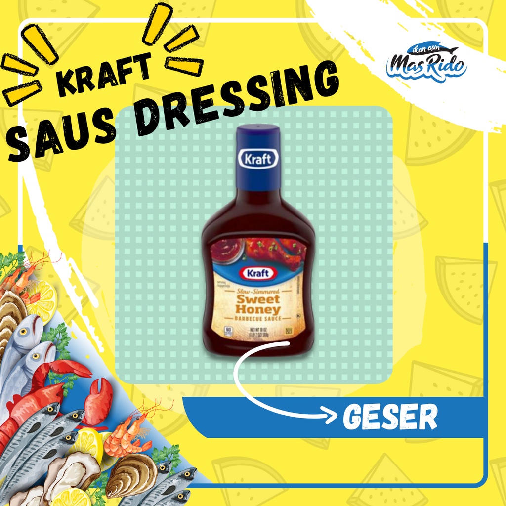

Honey Barbecue Sauce & Dip Saus BBQ Honey Kraft 510gr Kraft Dressing