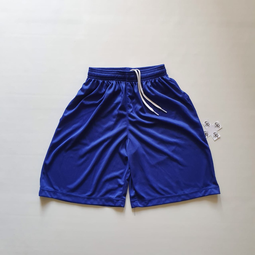 100rb dpt 4pcs celana polos kolor pendek olahraga sport santai merah biru putih hitam navy TERBAIK-3
