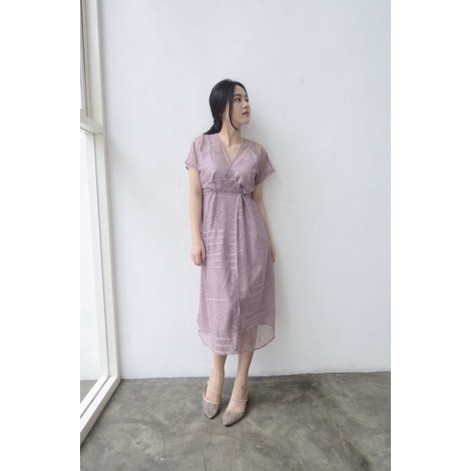 Selim Label Amira Dress Semi Kebaya Dress Wanita Dress Brokat Wanita