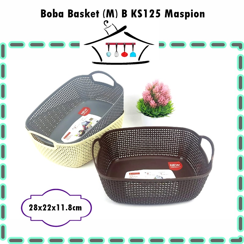 Boba Basket/Keranjang Serbaguna Maspion BKS124 (S) &amp; BKS125 (M)