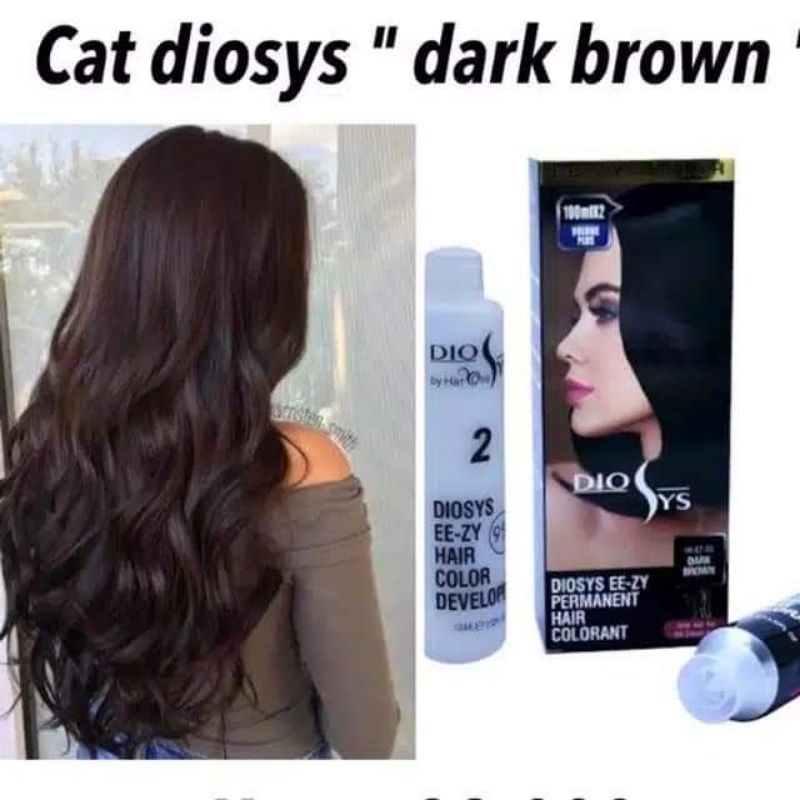 Diosys Cat Rambut / Pewarna Rambut Permanen Dark Brown