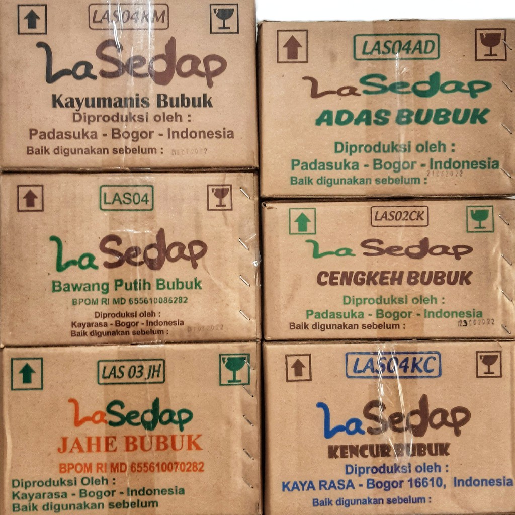 

1 Dus isi 576 Pcs Bumbu Rempah Dapur LaSedap Bubuk kencur lengkuas bawang putih pala jahe jinten kayumanis cengkeh sereh cabe kunyit ketumbar adas
