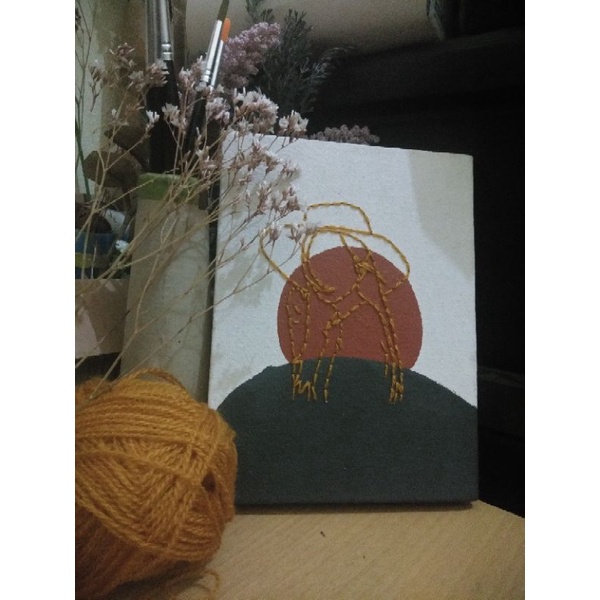 Custom Sewing Kanvas/ Embrodied Kanvas/ Lukisan Kanvas