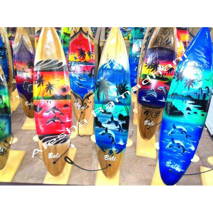Silahkan Order] Pajangan Papan Surfing,Miniatur Papan Surfing Bali Uk:T30Cm.