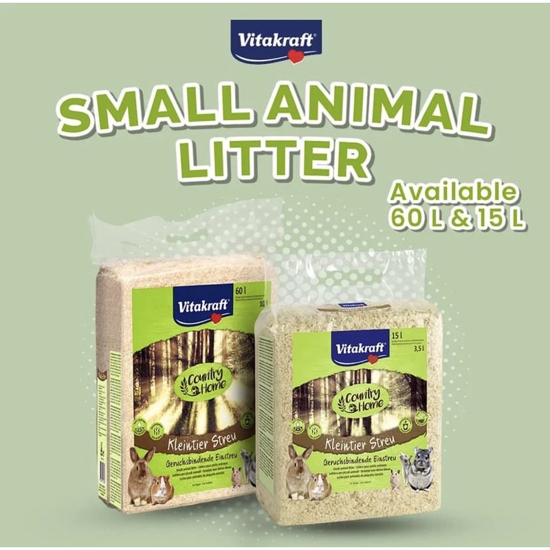 vitakraft serbuk kayu 60L | animal litter | alas kandang hamster kelinci marmut guinea pig hedgehog sugar glider