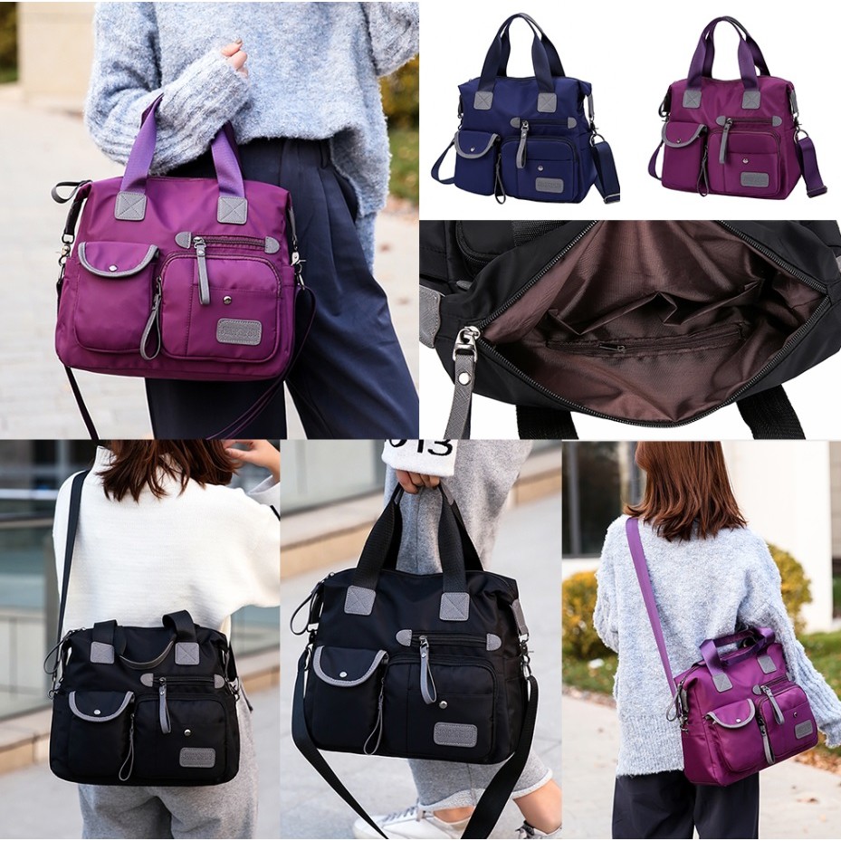 BJ1586 - BLACK/BLUE/PURPLE/RED - TAS PARASUT TAS BAHU SHOULDERBAG SLEMPANG TAS WANITA FASHION IMPORT MODIS ELEGAN TERMURAH TERLARIS TERBARU BAGSTORE JAKARTA TAS BATAM LT1380 EL586 BQ2238 B103 KPC8660 GT1659 JT11545
