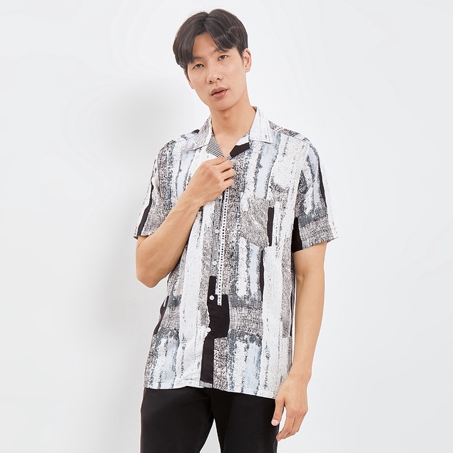 SANVANINA Kemeja Hawaiian Unisex Printing - Daley Casual Shirt E-2014