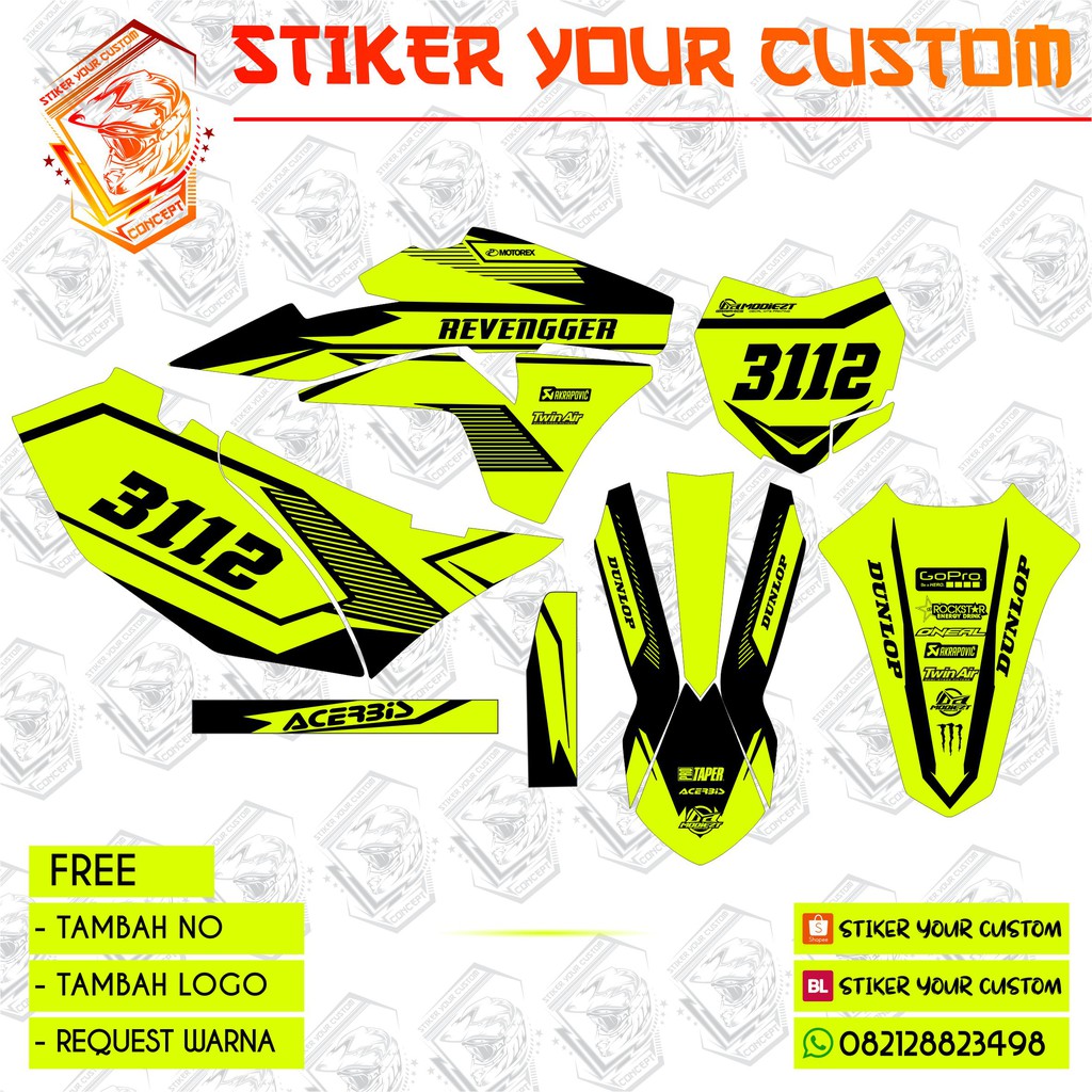 

decal stiker klx gordon stabilo