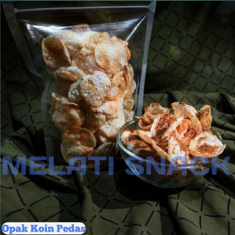 

CEMILAN SNACK OPAK KOIN PEDAS 100 GRAM - MURAH ENAK RENYAH GURIH KRISPI