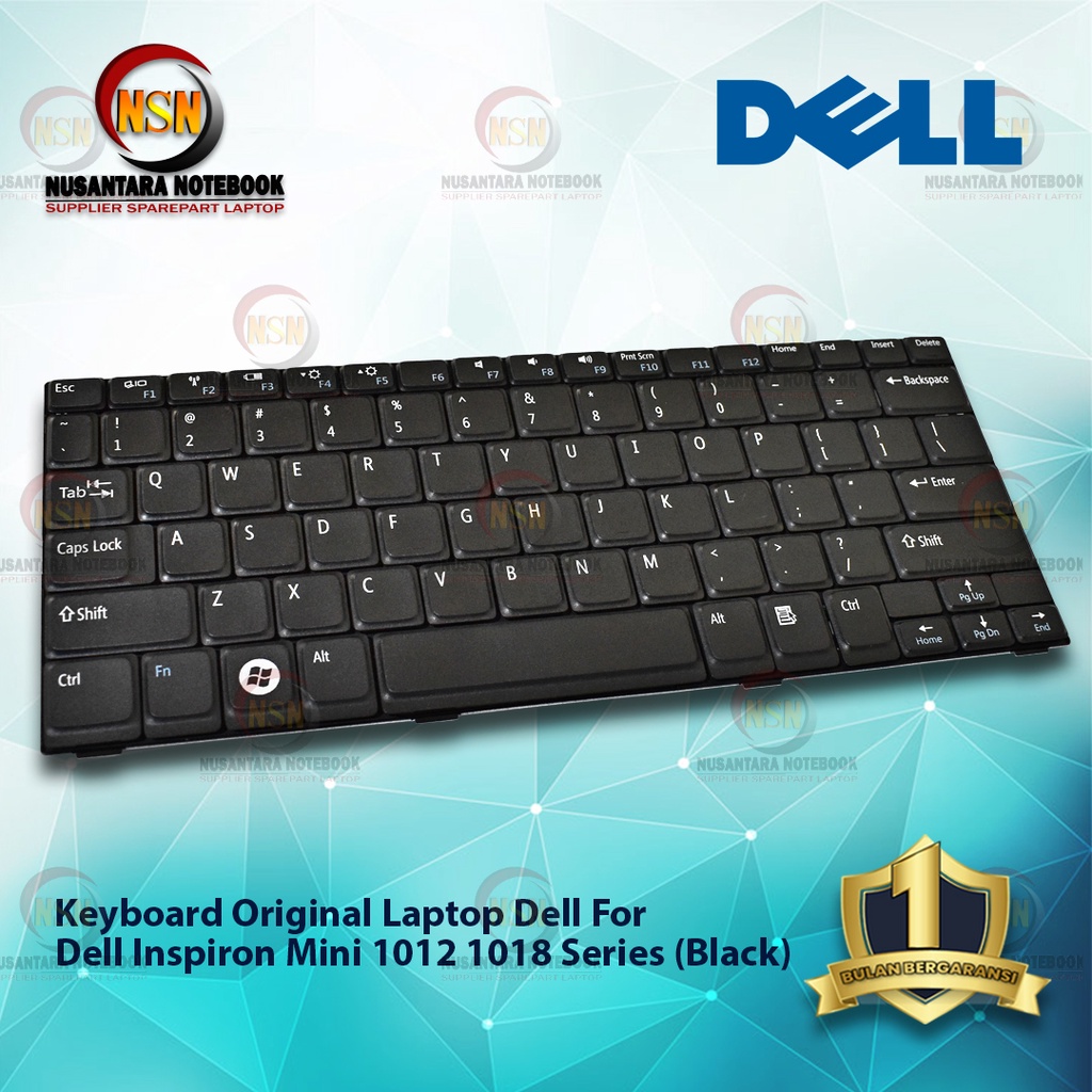 Keyboard Original Laptop Dell Inspiron Mini 1012 1018 Series Black