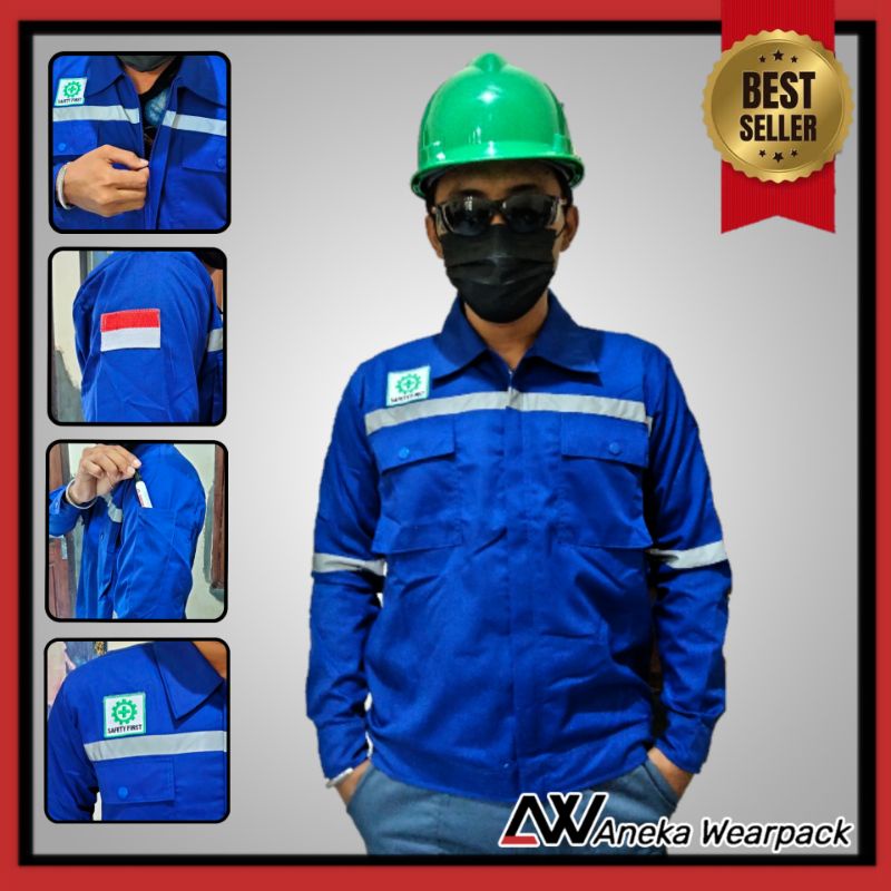 Jual Wearpack Safety Seragam Proyek Baju Tambang Wearpack Atasan