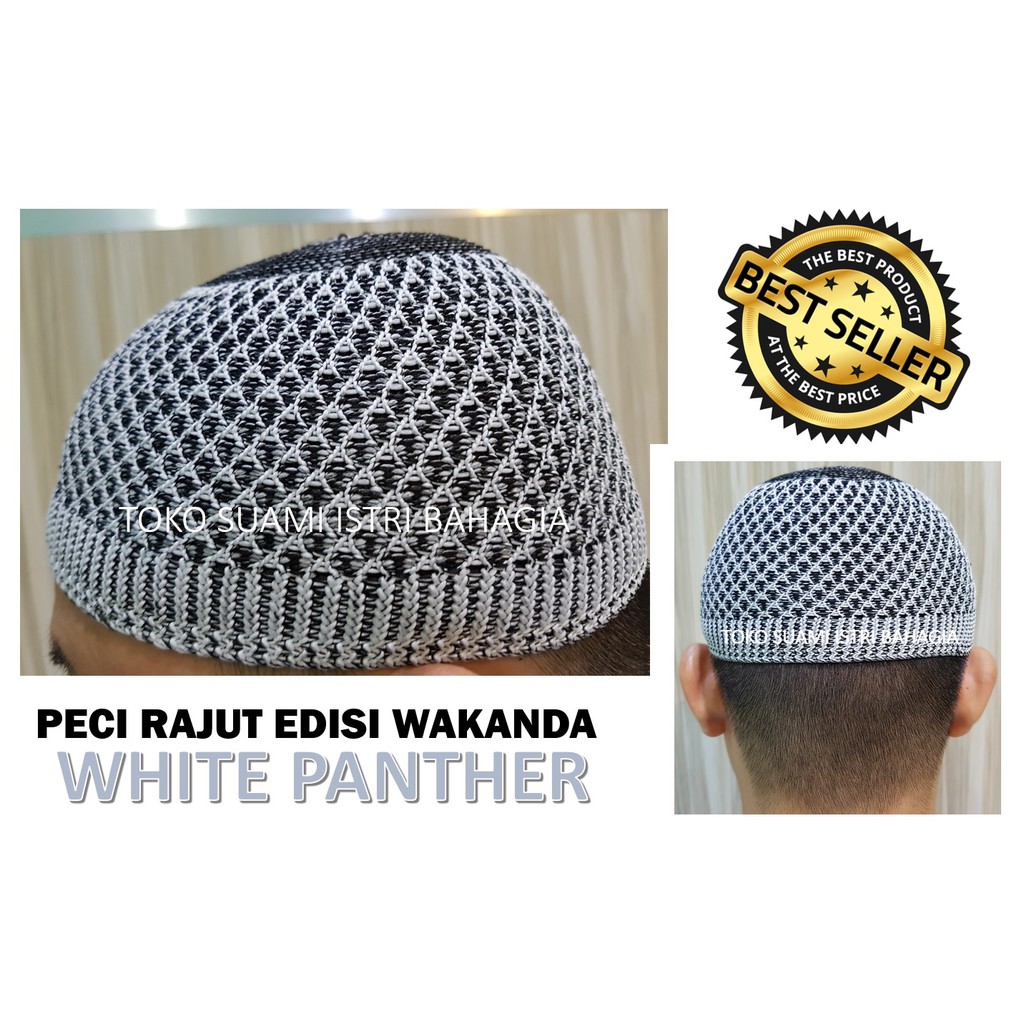 Peci Rajut Wakanda Premium / Kopiah Songkok Wakanda Premium