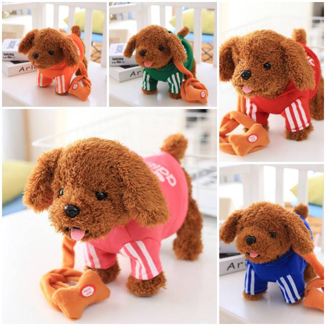 Boneka anjing puppy jalan nyanyi goyang pantat