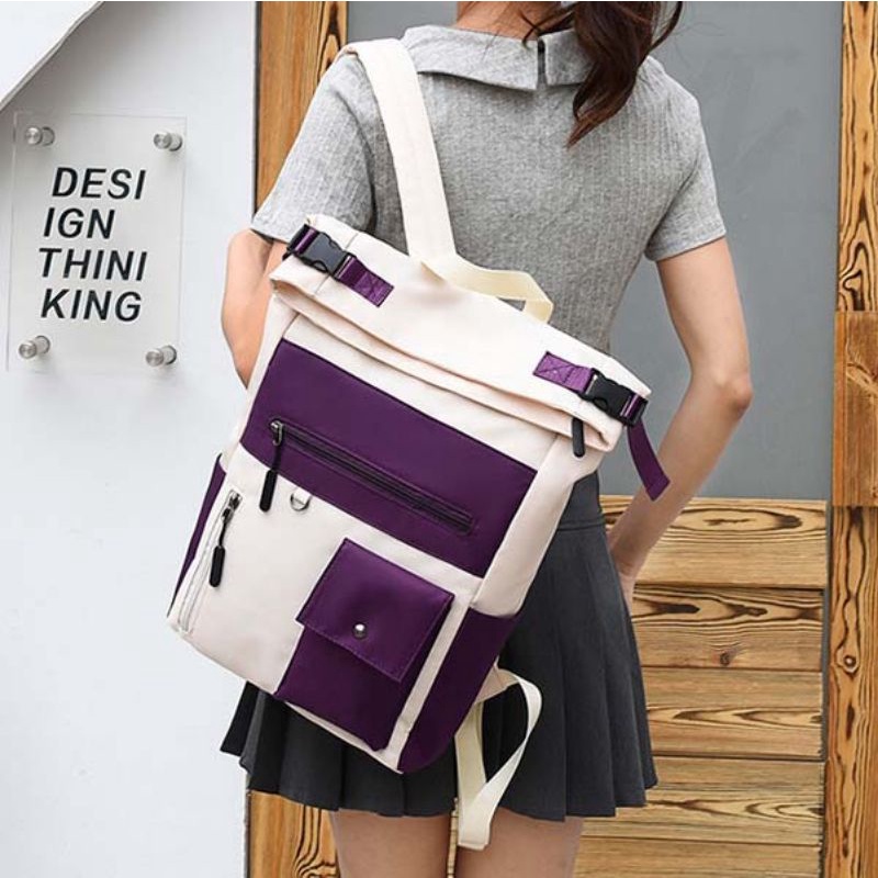 Ransel Wanita Waterproof TW219 Outdoor Oxford Women Backpack Tas Punggung Kuliah Sekolah