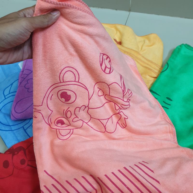 Handuk Bayi Microfiber JUMBO 140x70 cm | 120x60cm Handuk Motif Caracter Motif Random