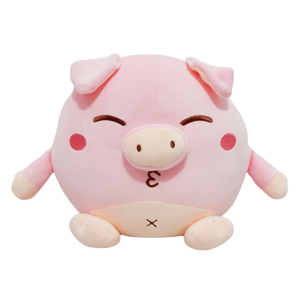 Boneka pig ball warna pink babi bola bulat yang memiliki ekspresi lucu sehingga cocok untuk kado ulang tahun anak-istana boneka