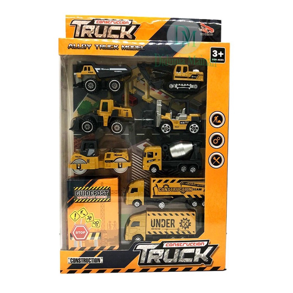 Diecast Mobil Truck Metal Koleksi Mainan set Anak laki laki Super Powerful Construction Playmart