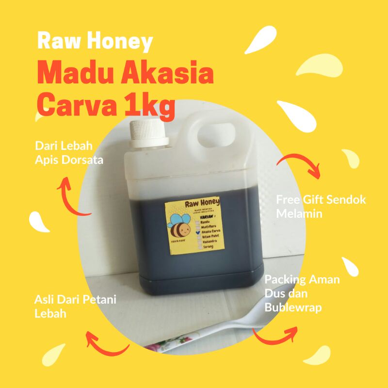 

MADU HUTAN AKASIA CARVA 1kg, Raw Honey Akasia Carva 1kg Free Gift