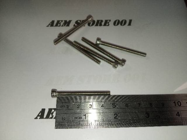 Baut L M4 x 45 (4.5cm) stainless 304