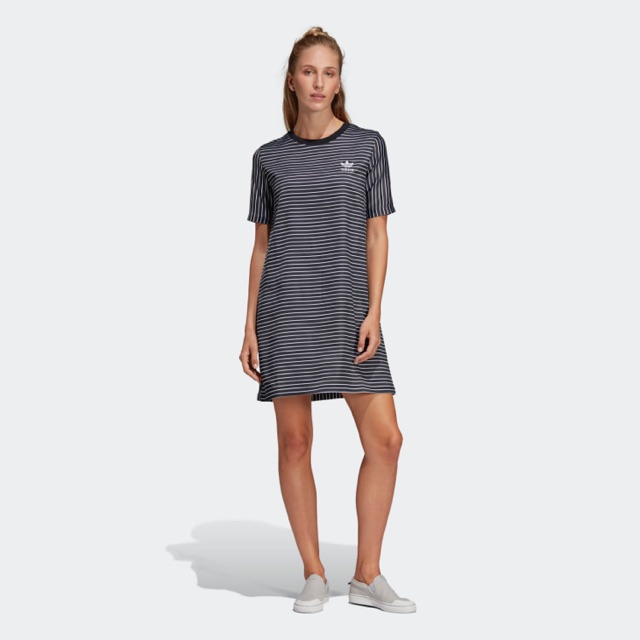 Adidas Women Tee Dress Black White Originals