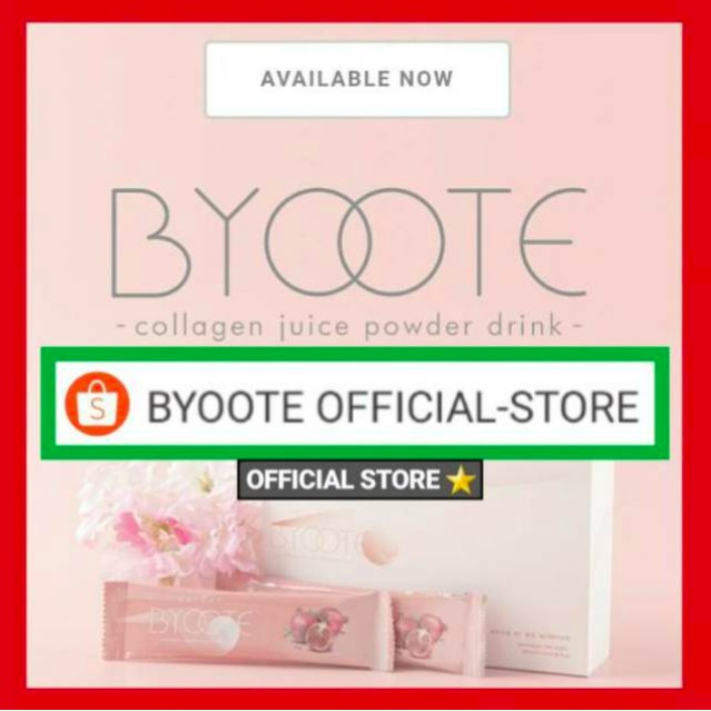 [ISTY] FREE ONGKIR BYOOTE Glutahione Collagen Antioaxidant Glowing Whitening 1 box 16 sachet