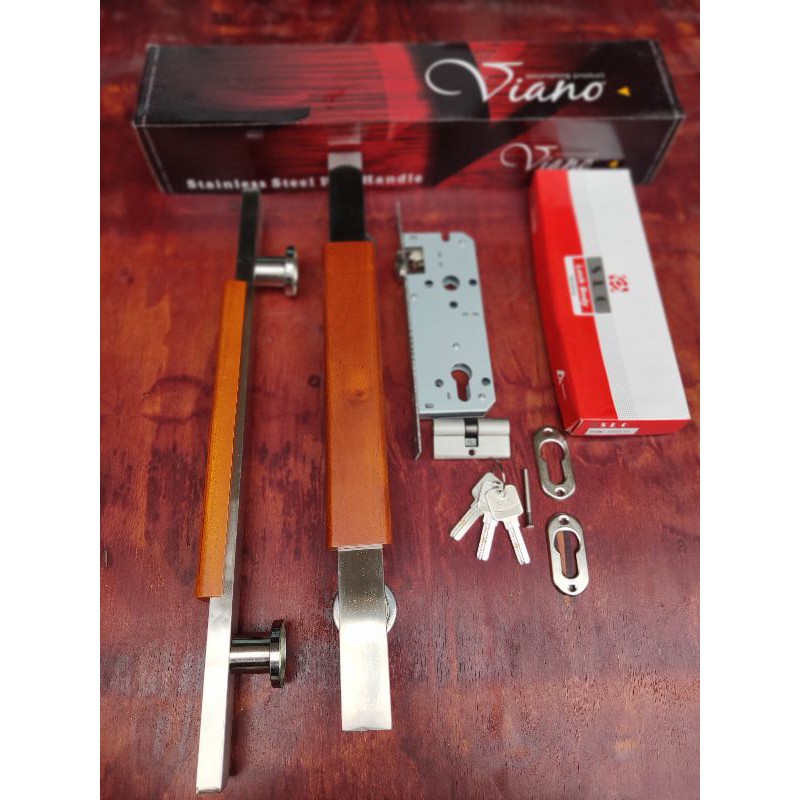 Handle pintu komplit dengan body pelor