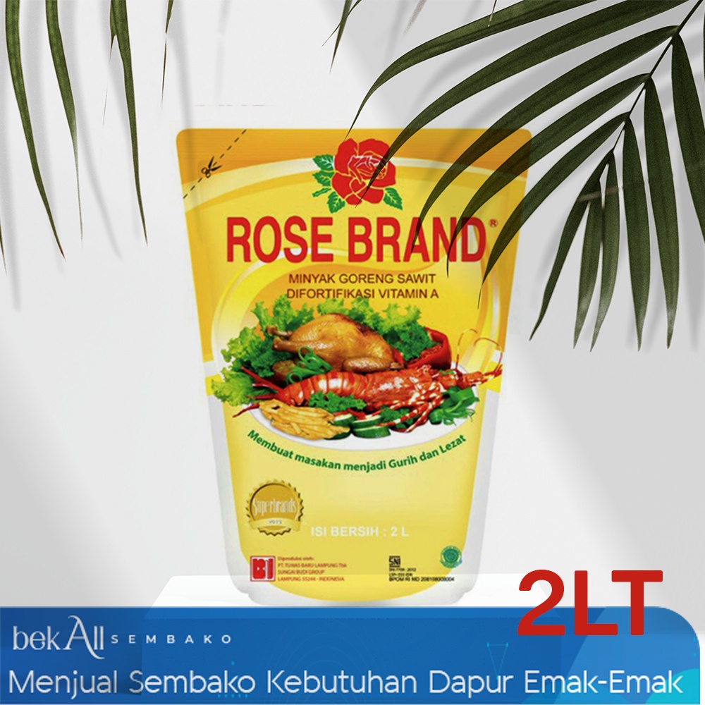 

A+ minyak goreng merk rosebrand pouch 2lt / 2 liter / 2000 ml - 1 DUS KARTON ISI 6 POUCH