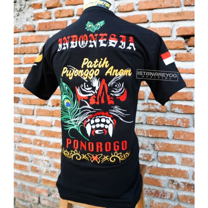 KAOS BUJANGGANONG / KAOS GANONG / KAOS GAMBAR GANONG / KAOS BORDIR BUJANGGANONG / KAOS REOG