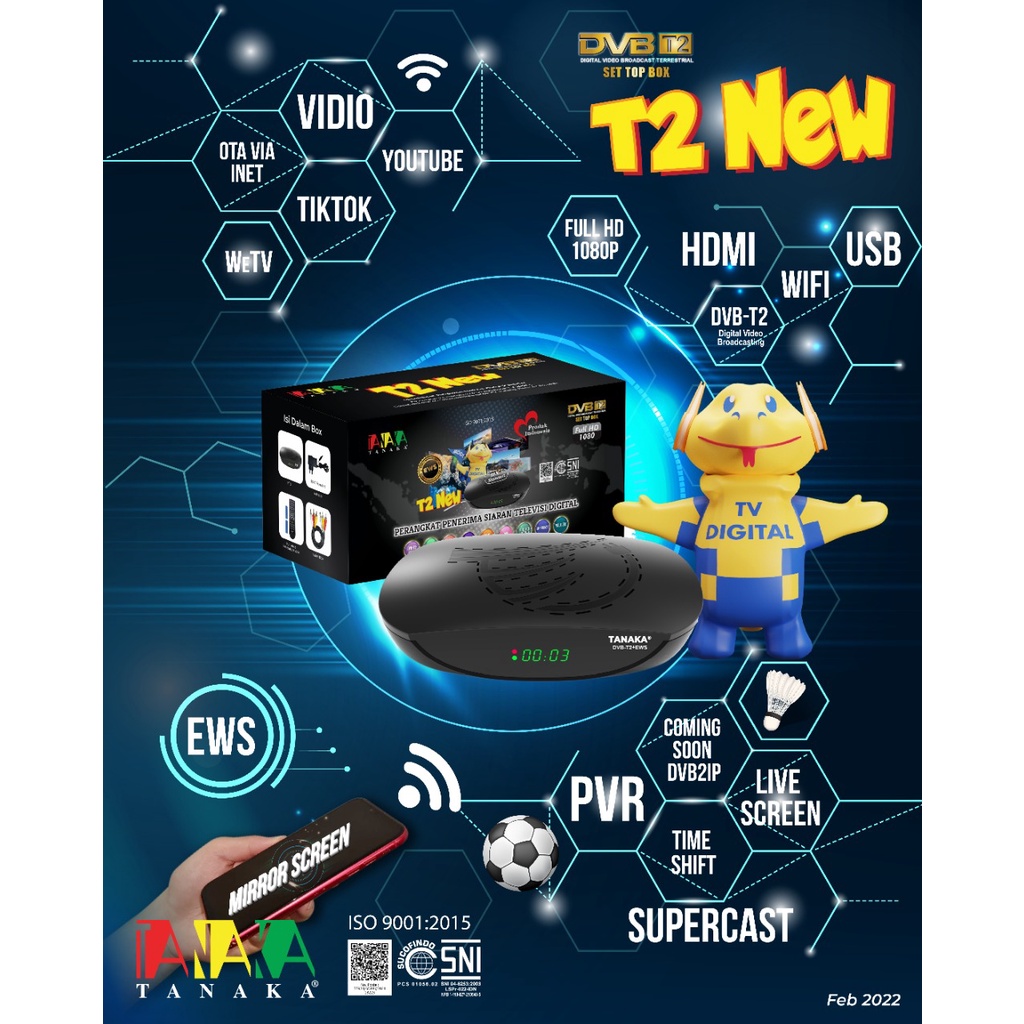 GROSIR SET TOP BOX TV DIGITAL TANAKA T2 NEW MURAH
