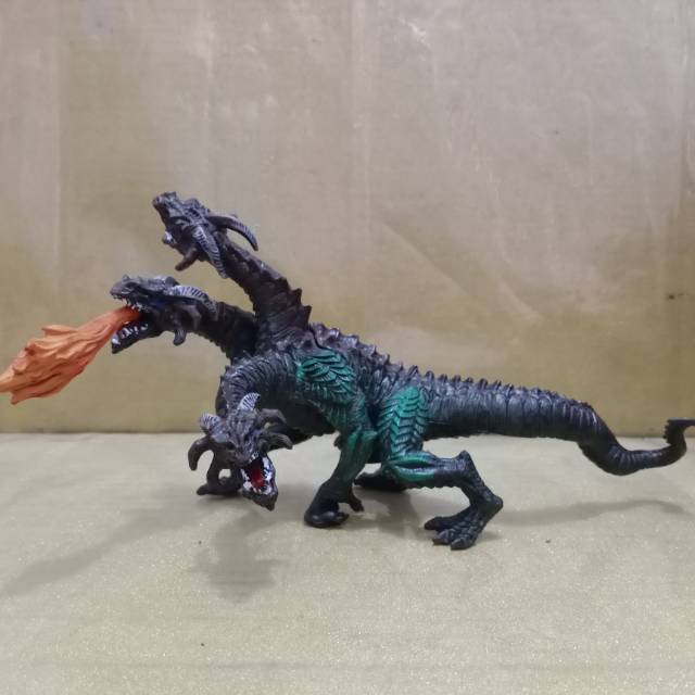 figure resin naga kepala tiga three headed dragon cerberus chimera